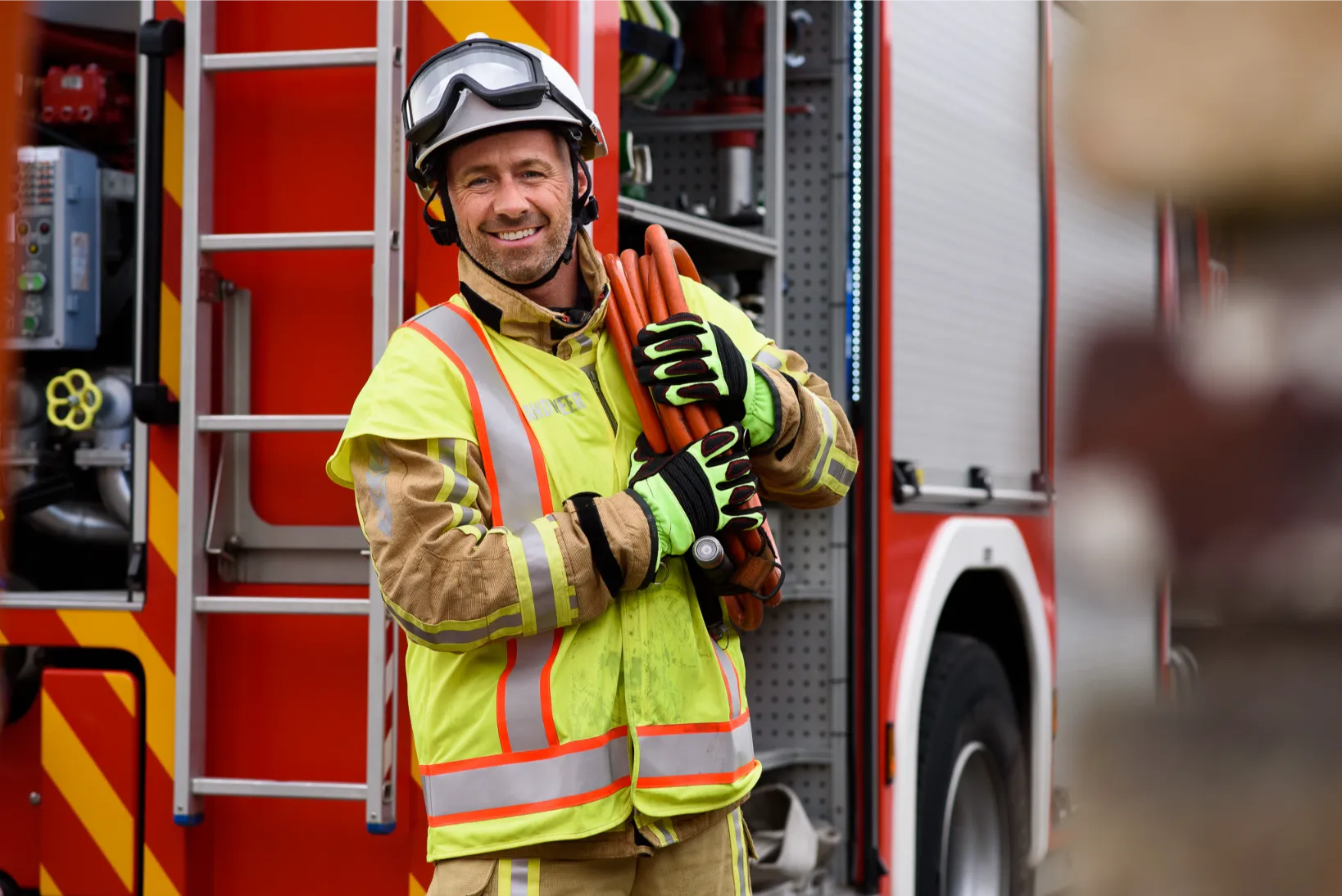 Brandingshoot voor brandweer